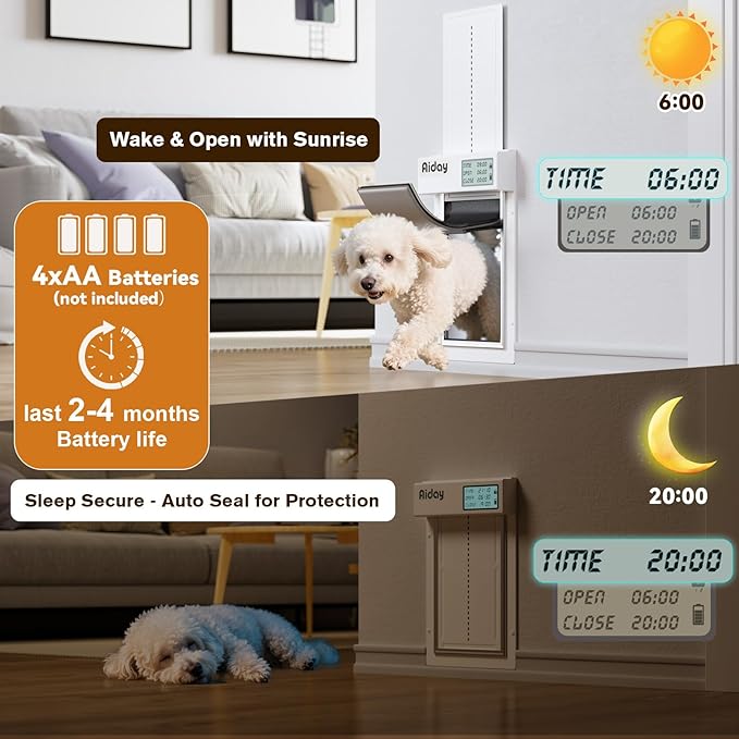 Aiday Automatic Dog Door for Wall - Medium
