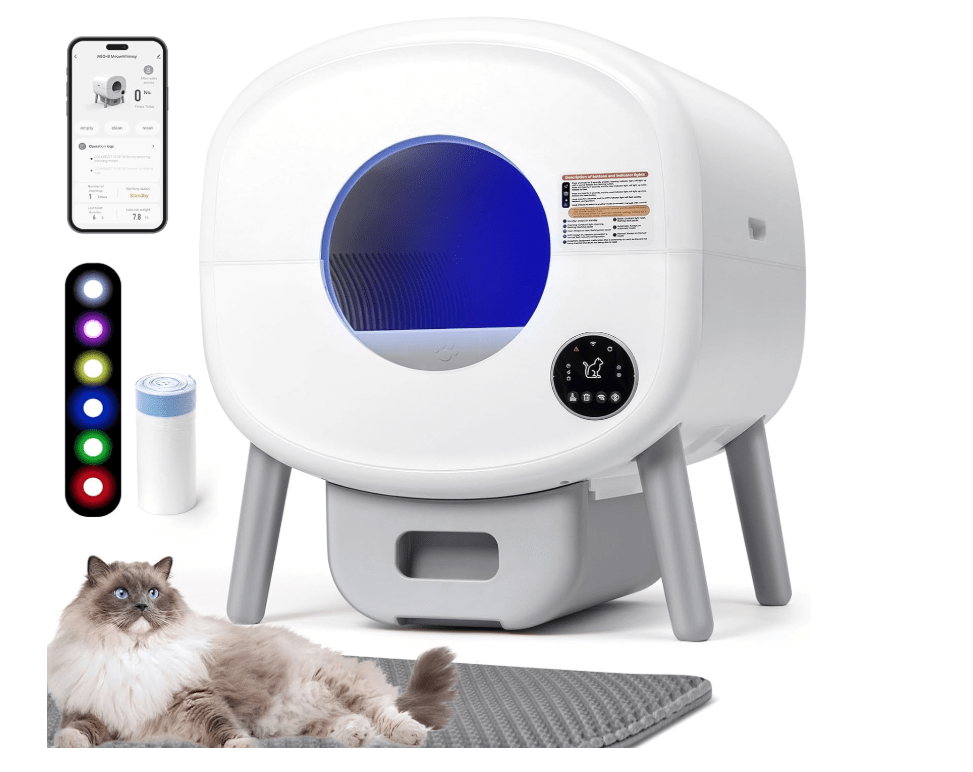Extra Large Self-Cleaning Cat Litter Box - Automatic & Odor Control (No More Daily Scooping Hassles)