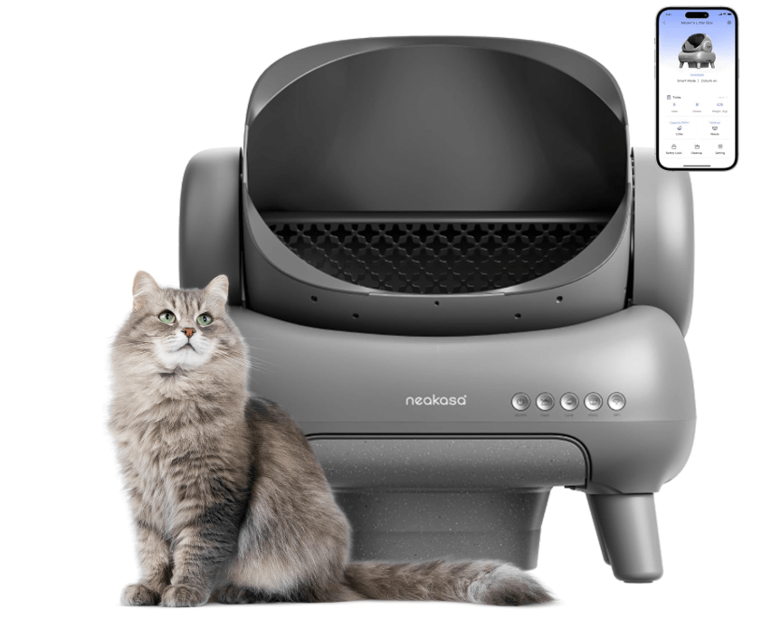 Neakasa M1 Open-Top Self Cleaning Cat Litter Box, Automatic Cat Litter tray with APP Control, Odor-Free Waste Disposal Includes Trash Bags and Mat