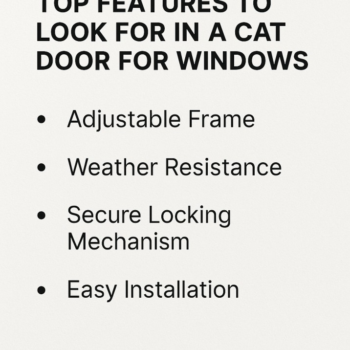 Top Features to Look for in a Cat Door for Windows